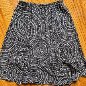 Boho Flowy Midi Skirt